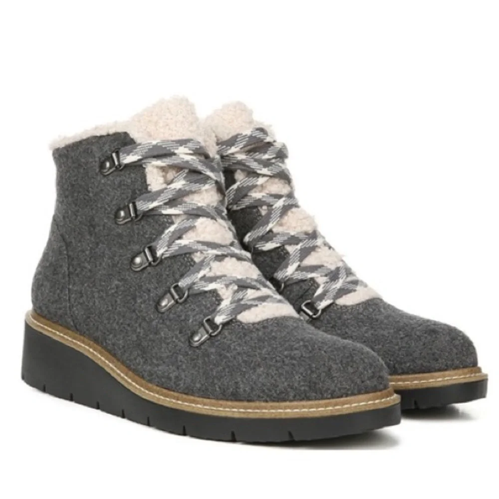 Women's Dr. Scholl's So Cozy Waterproof Bootie Charcoal Flannel